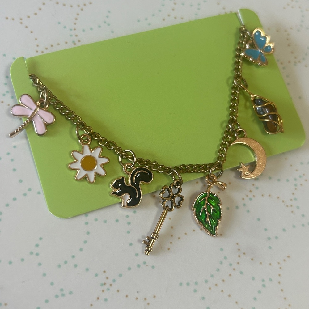 Nature themed charm bracelet! 🌿